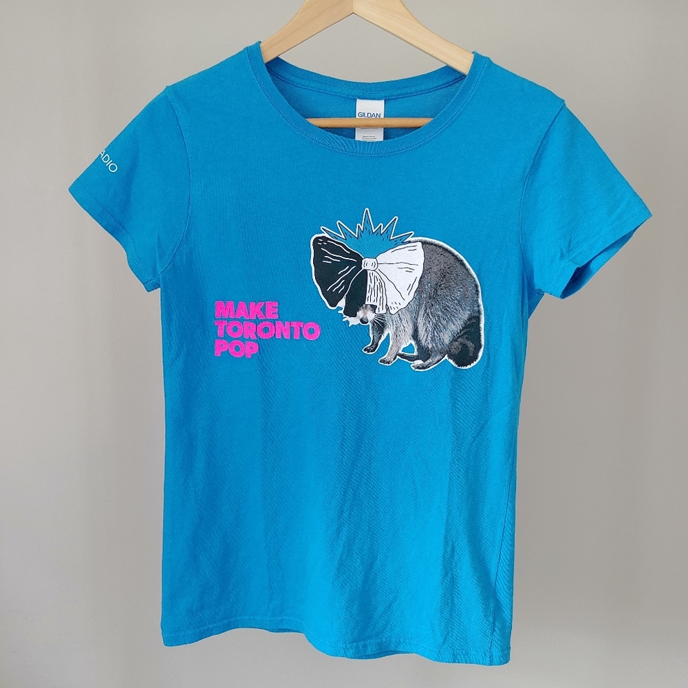 Graphic Tee Make Toronto Pop Sia Bow Racoon Cotton